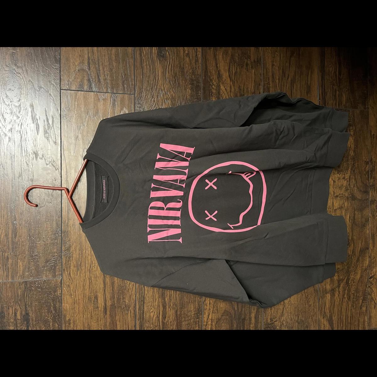 Nirvana Crew Neck Slouchy Pink Logo - Asos 2016 - M